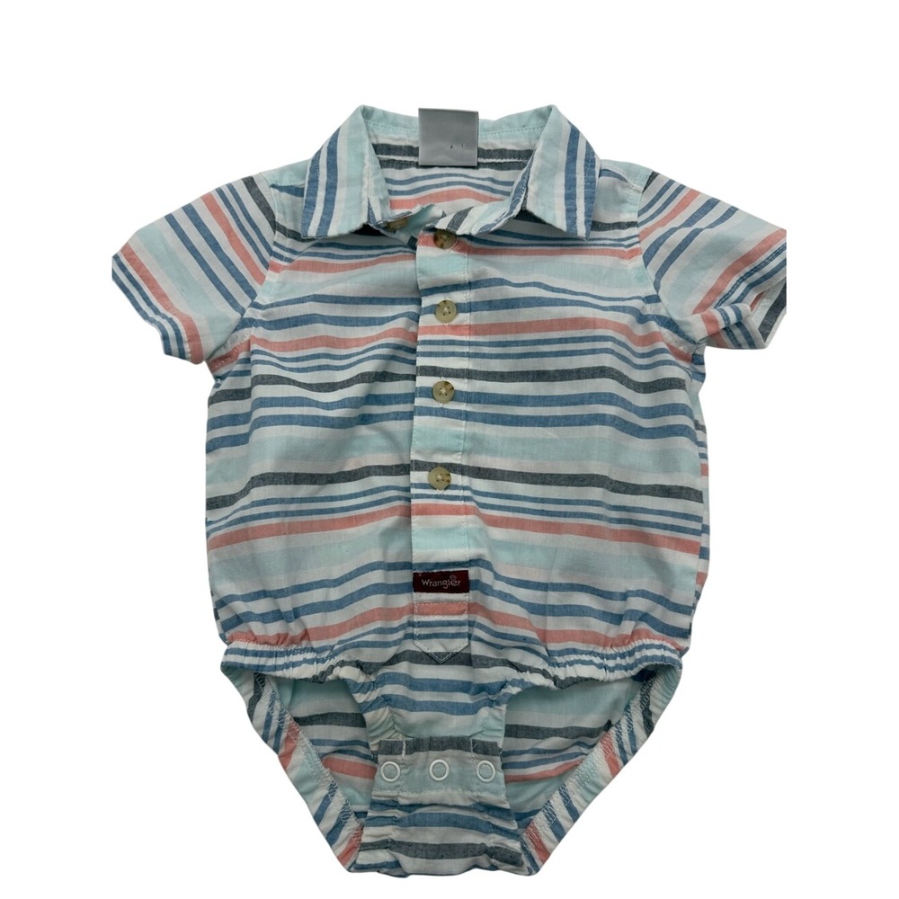 Wrangler Baby Striped Collared Onesie Size 9 Months